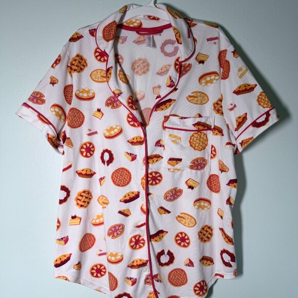 Joyspun 2-piece Pajama Set w/Pies & Desserts in Women's Small Super Soft Pockets - Picture 2 of 9